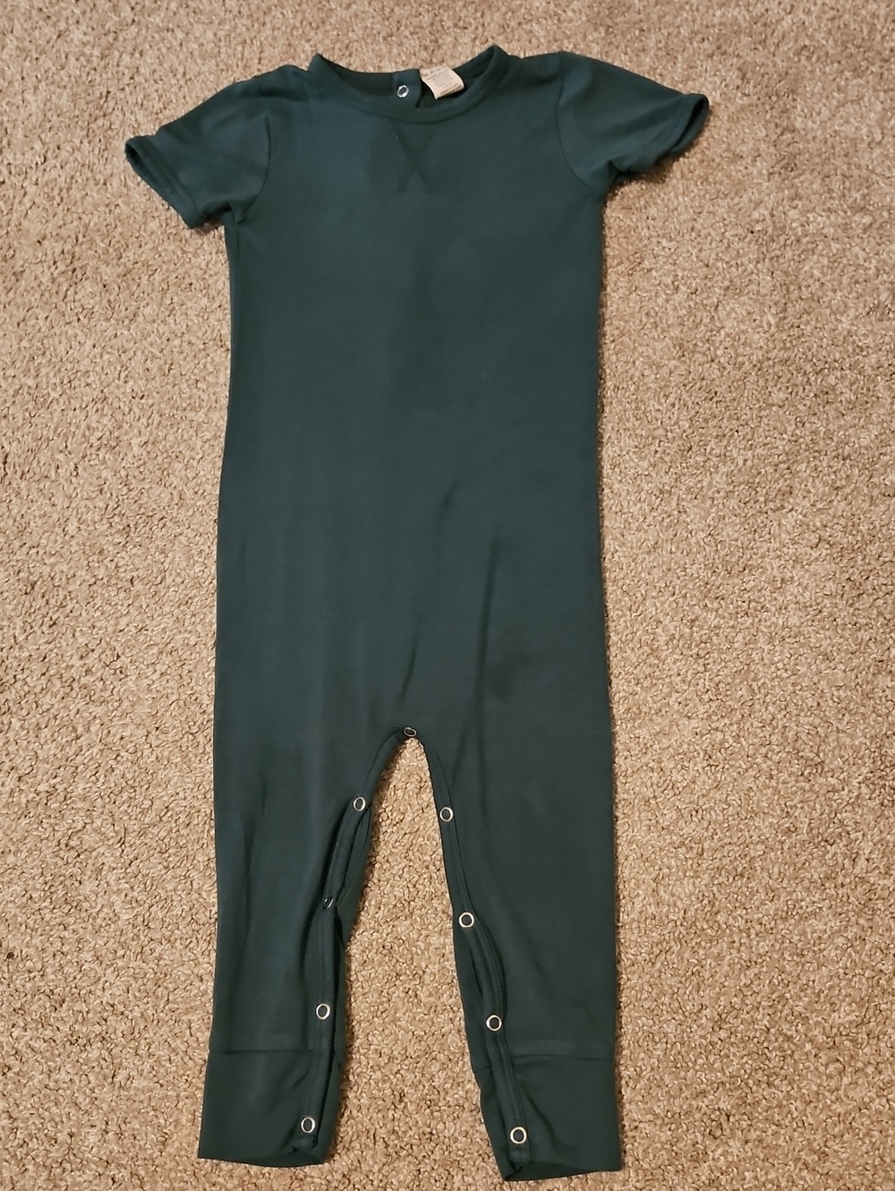 Kate Quinn 18-24M Modal Short Sleeve Romper Green Stained